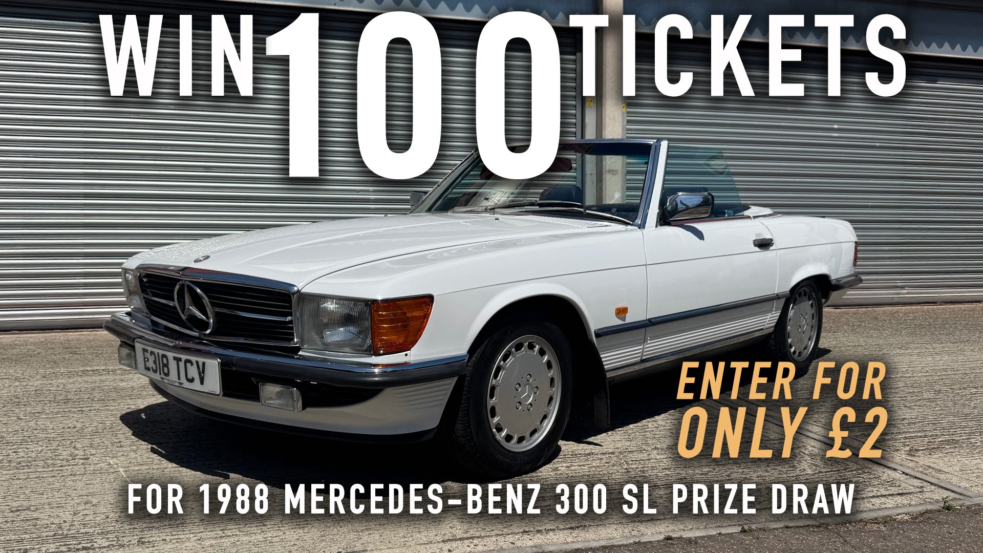 Win 100 tickets for 1988 Mercedes-Benz 300 SL