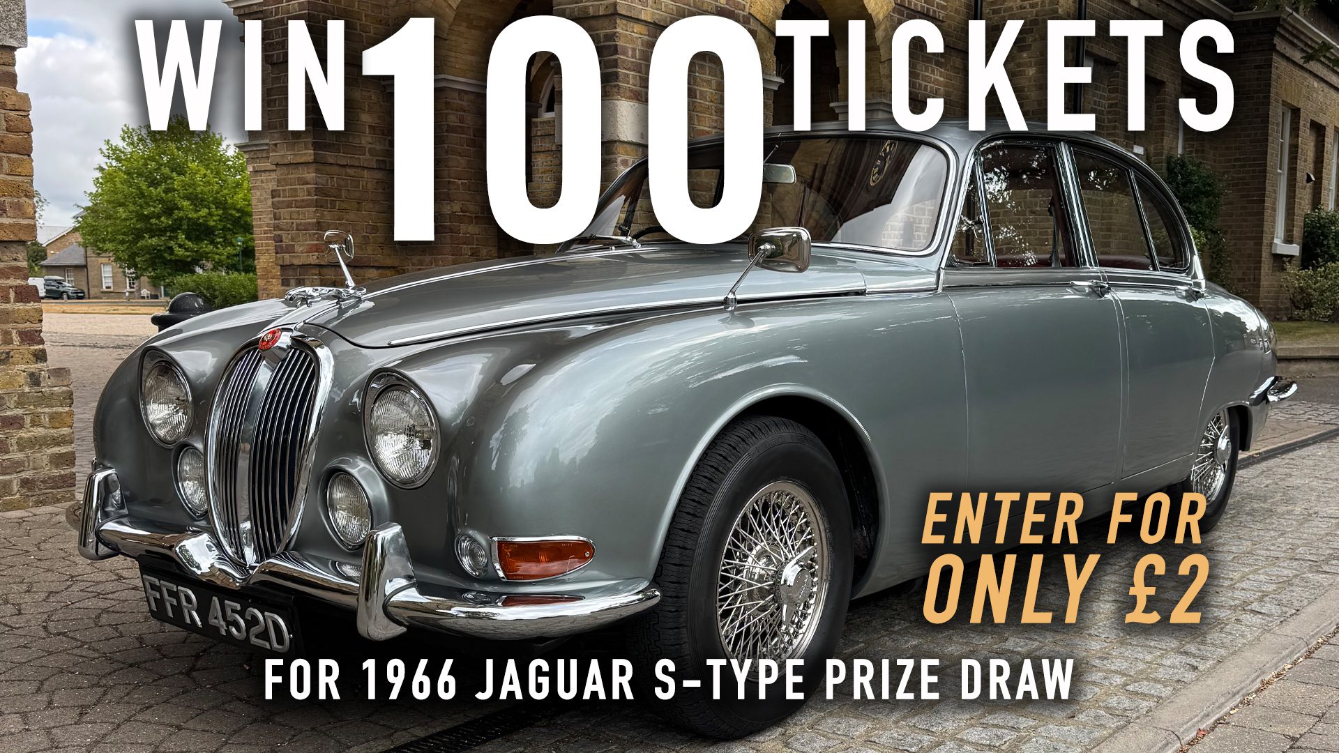 Win 100 tickets for 1966 Jaguar S-Type 3.4- 2nd Chance