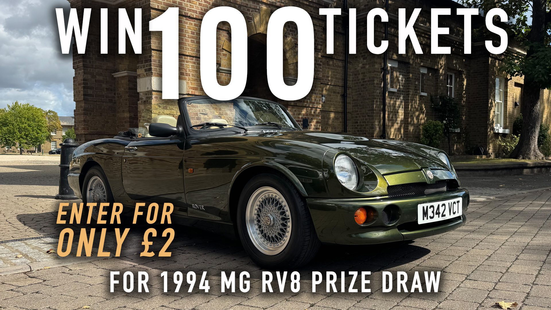 Win 100 tickets for 1994 MG RV8