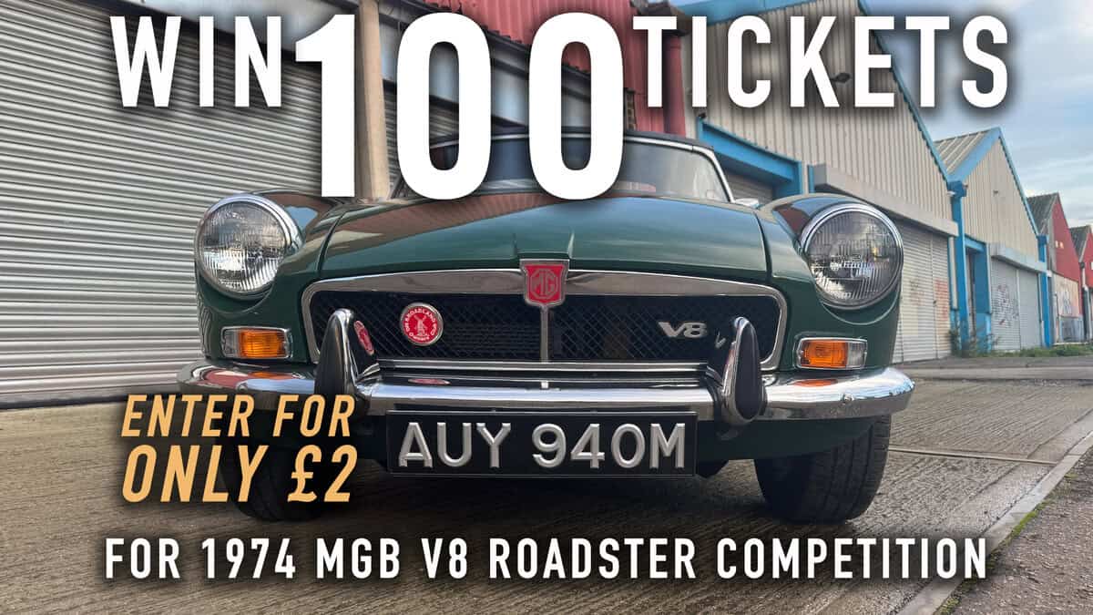 WIN 100 Tickets for 1974 MGB V8 Roadster