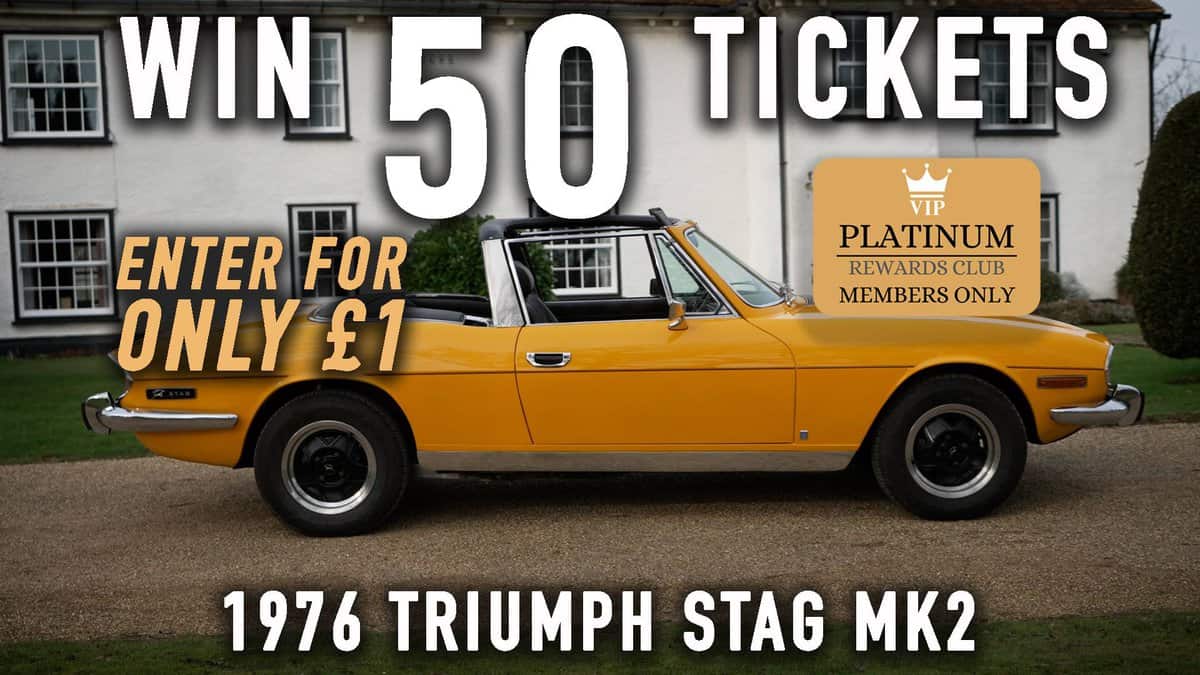 50 Tickets for 1976 Triumph Stag Mk2 - Platinum Rewards Club