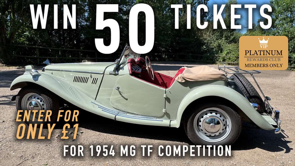 WIN 50 Tickets for 1954 MG TF - Platinum Rewards Club