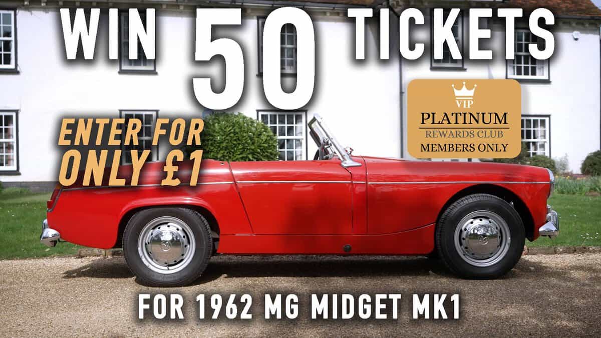 50 Tickets for 1962 MG Midget Mk1 - Platinum Rewards Club