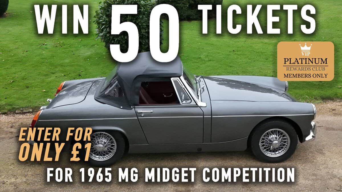 WIN 50 Tickets for 1965 MG Midget - Platinum Rewards Club