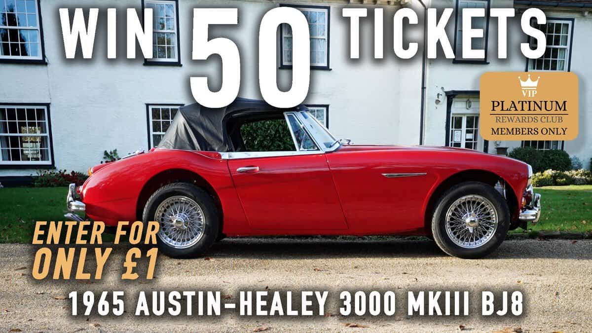 WIN 50 Tickets for 1965 Austin-Healey 3000 MkIII BJ8 - Platinum Rewards Club