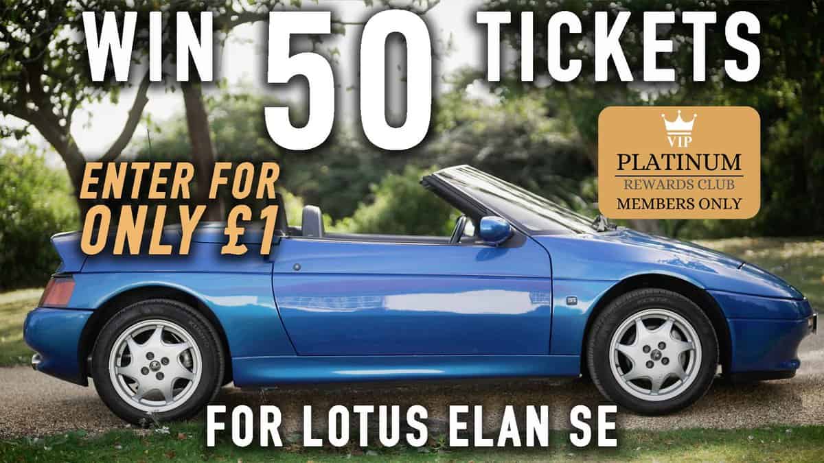 50 Tickets for 1990 Lotus Elan SE - Platinum Rewards Club